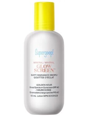 NEW Supergoop! Mineral Glowscreen Soft-Radiance Drops SPF 40 Shade Golden Hour